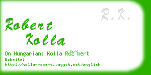 robert kolla business card